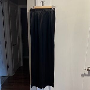 Cami NYC Black Wide-Leg Pleated Trousers